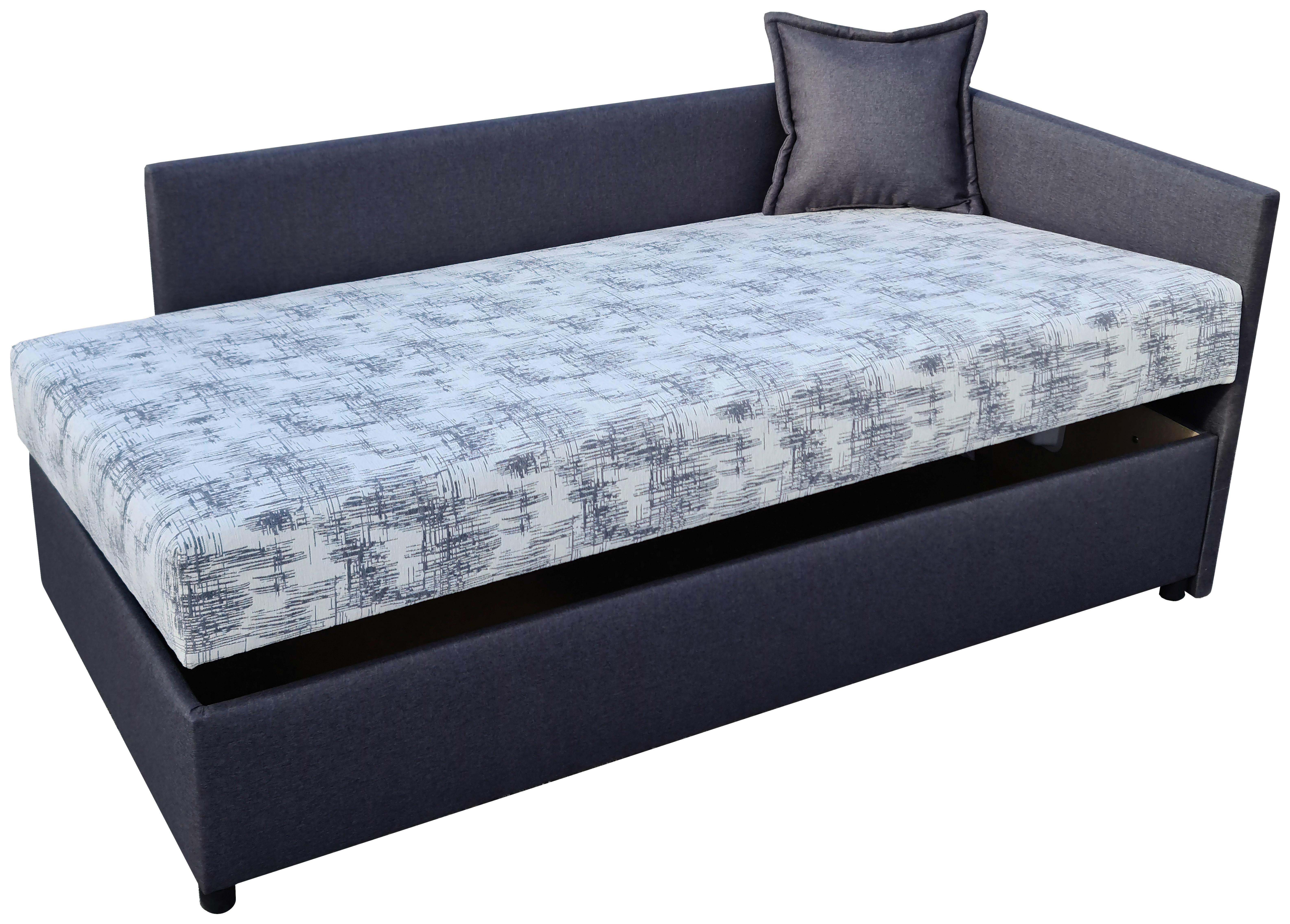 Kárpitozott Heverő Bergen New 207/107 Cm - fekete/fehér, Konventionell, textil (207/107/90cm) - Best Price