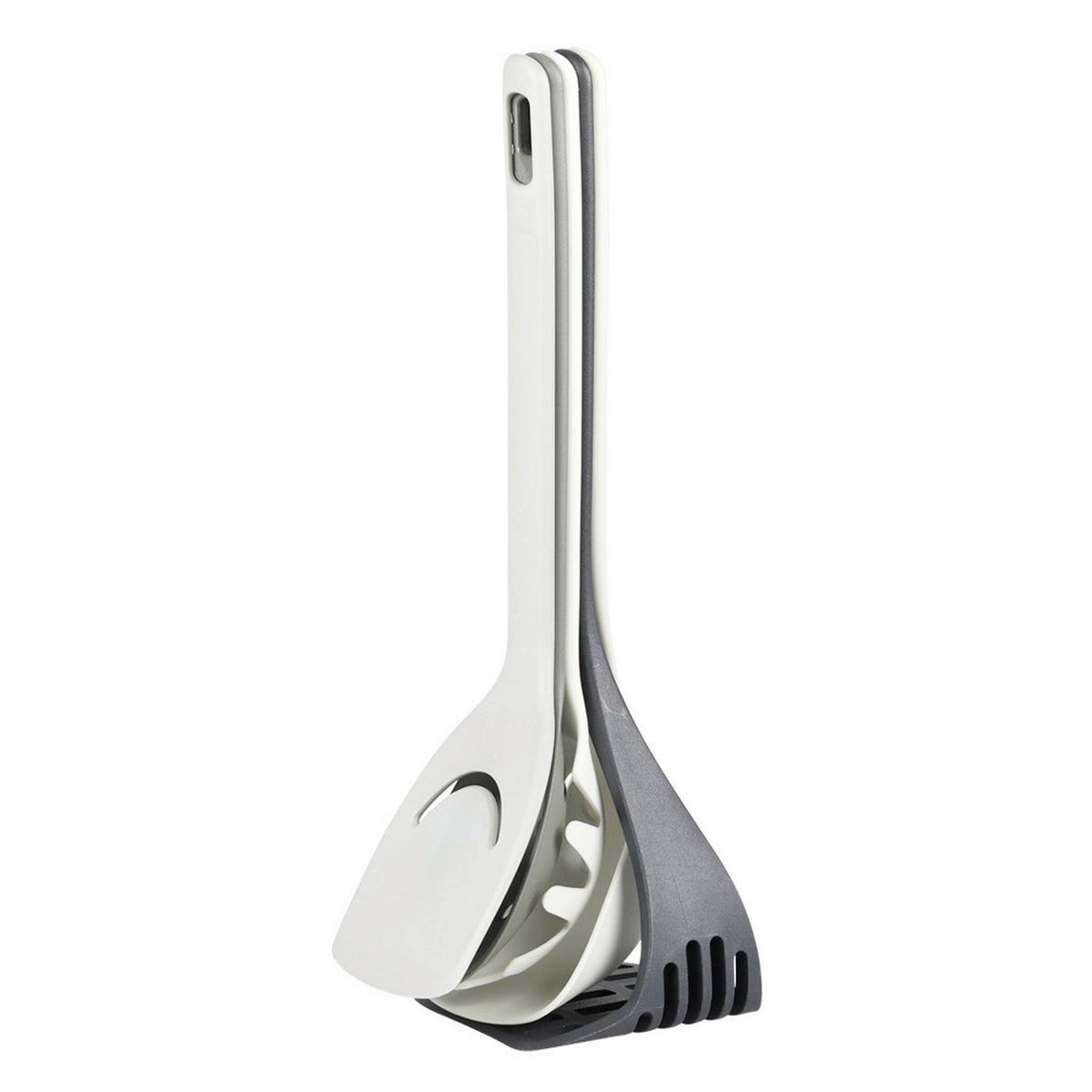 KÜCHENHELFERSET Grau, 5 -Teilig. - Grau, Basics, Kunststoff (14/10/31cm) - Kesper