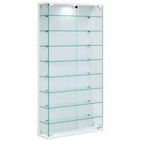 Vitrine Relas Weiß B: 59 cm - Transparent/Schwarz, Design, Glas/Holzwerkstoff (59/114/17cm) - MID.YOU