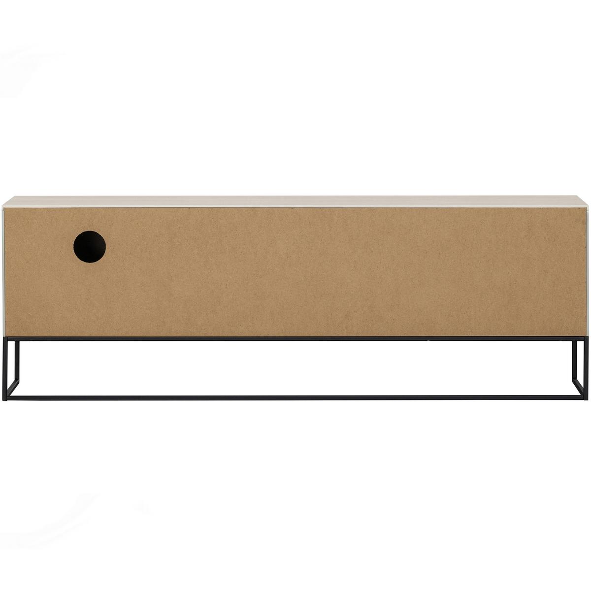 LOWBOARD Silas Grau B: 180cm - Schwarz/Grau, Design, Holz (180/61/44cm) - Livetastic