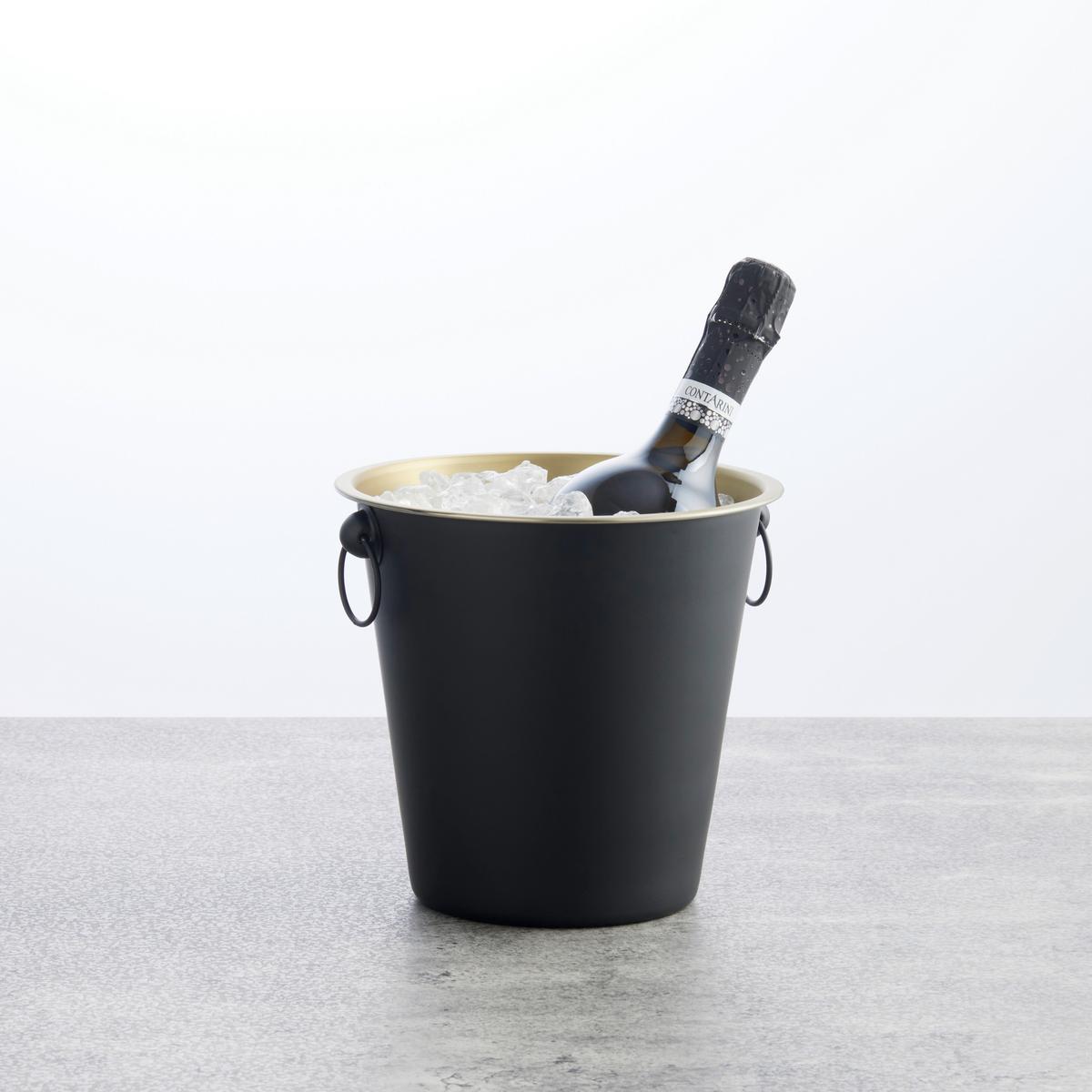 Chladič fliaš GLAMOUR - čierna/zlatá, Modern, kov (21,7/20,5cm) - Mömax