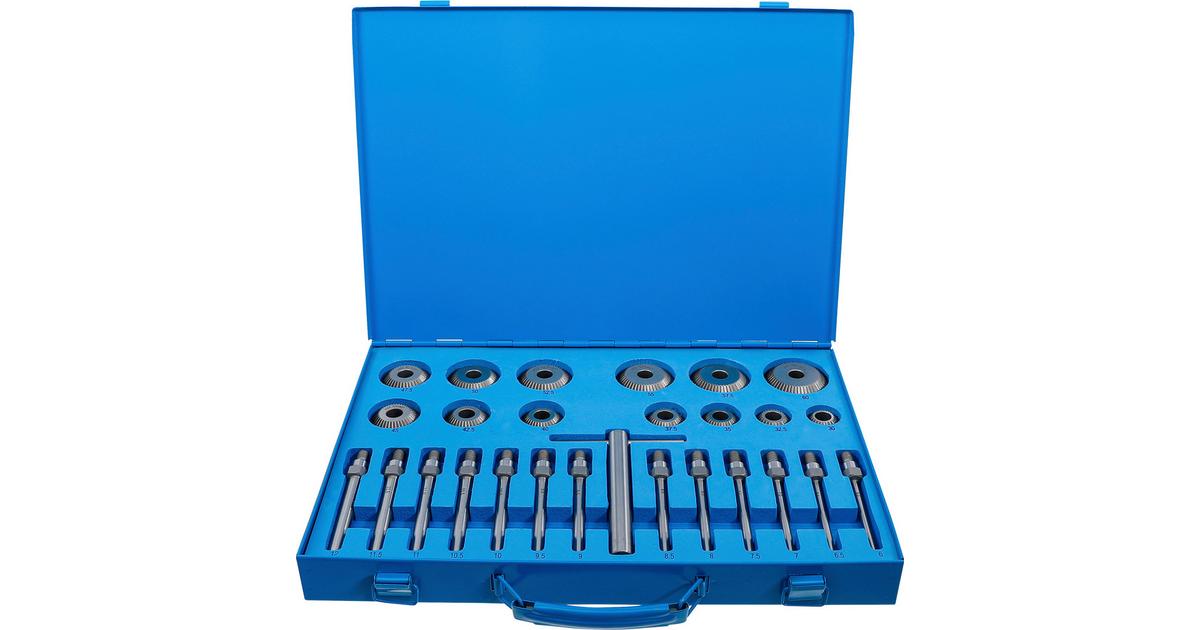 RAHISHTOOLS Ventilsitzfräser-Satz – 21 Messer + 8 Führungen, HSS, Für Oldtimer & Motorräder, 35-teilig
