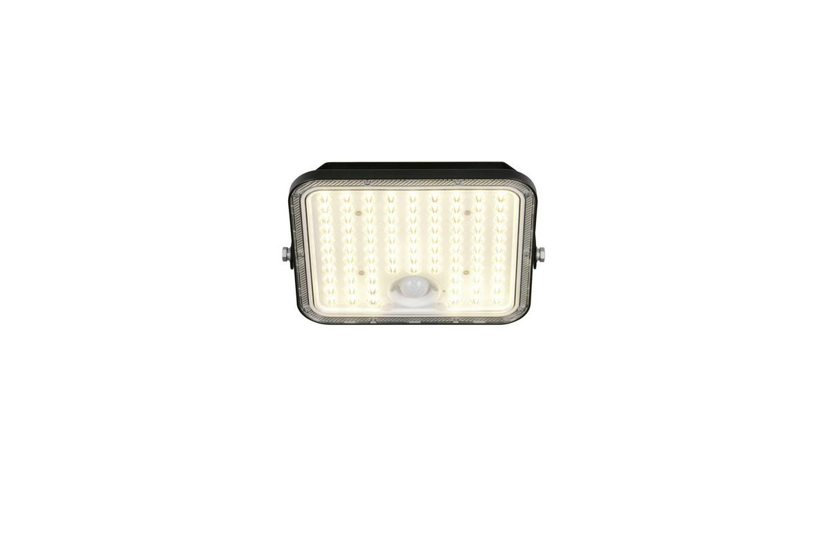 Außenwandleuchte Acora Solar Schwarz B: 19 cm - Schwarz, KONVENTIONELL, Kunststoff (20/19/4,5cm)