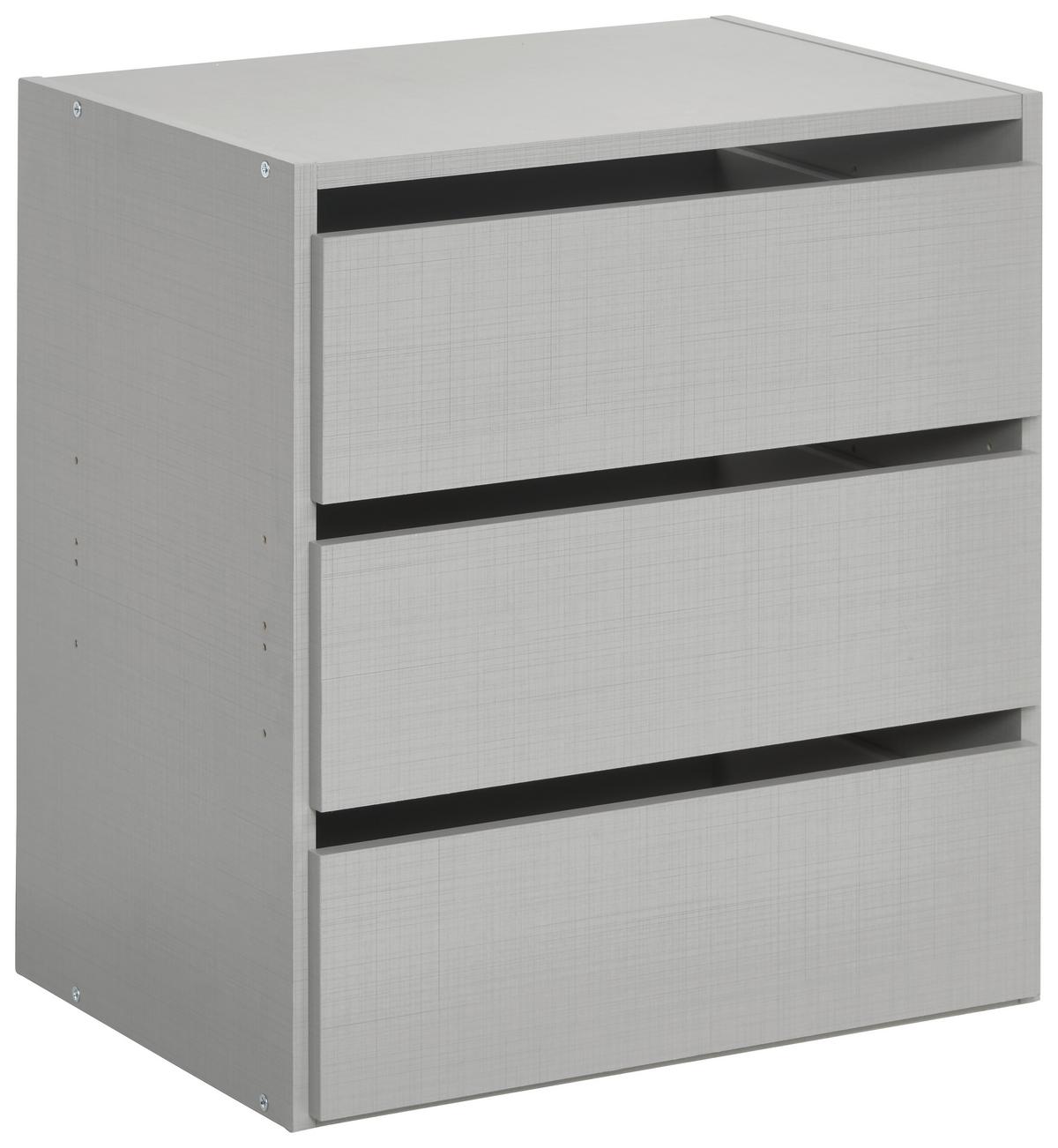 Schubkasteneinsatz Schubkasteneinsatz - Grau, MODERN, Holzwerkstoff (52/57/40cm) - MID.YOU