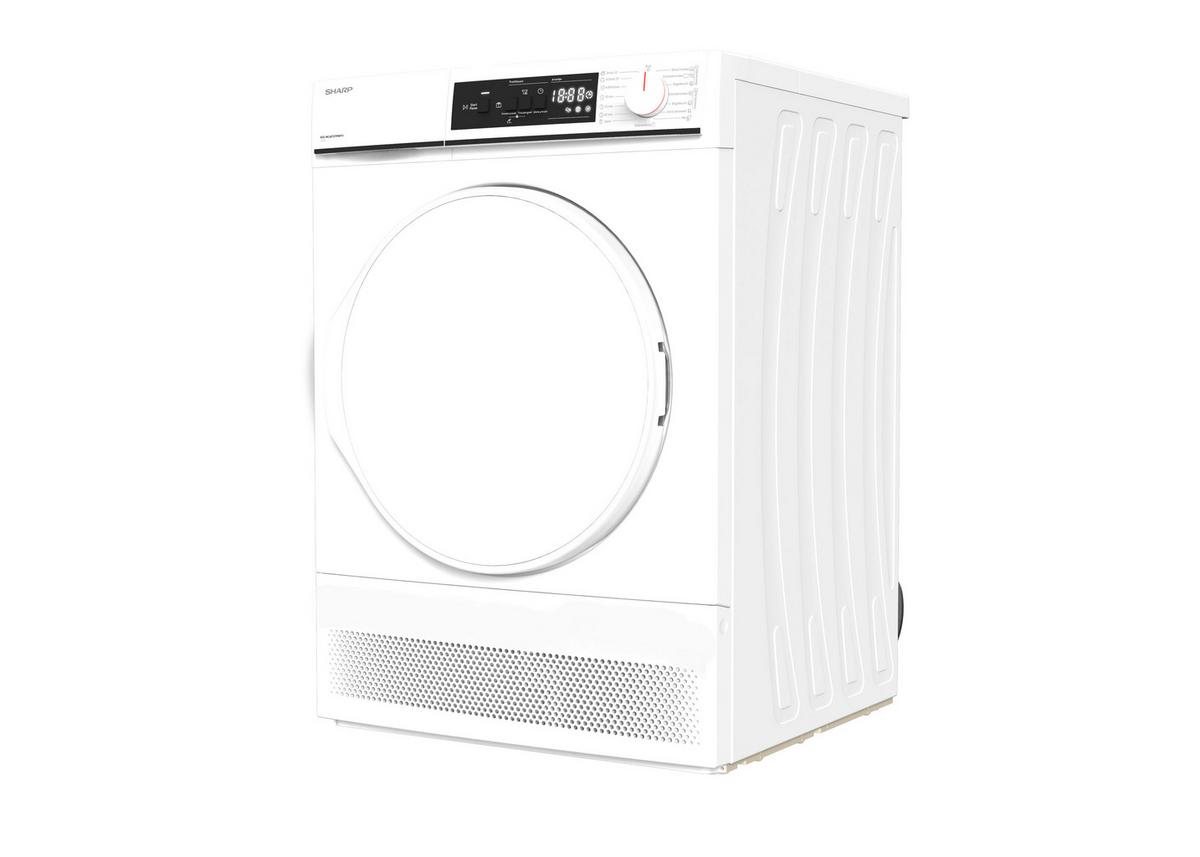 Trockner Kd-Nca7s7pw91-De - Weiß, Basics, Metall (59.6/84.5/52.3cm) - Sharp