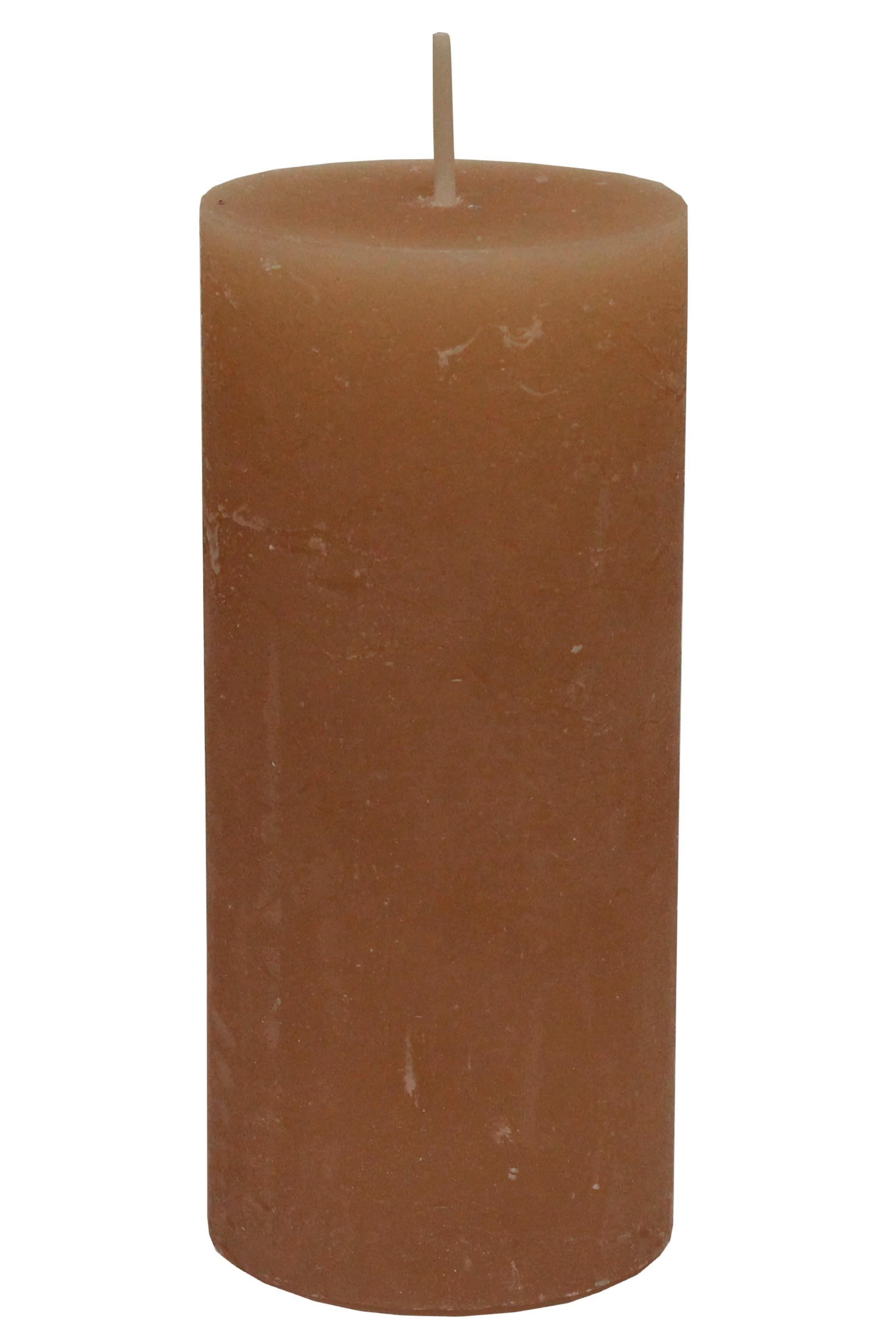 Válcová Svíčka Lia - pískové barvy, Moderní (6,8/15cm) - Premium Living