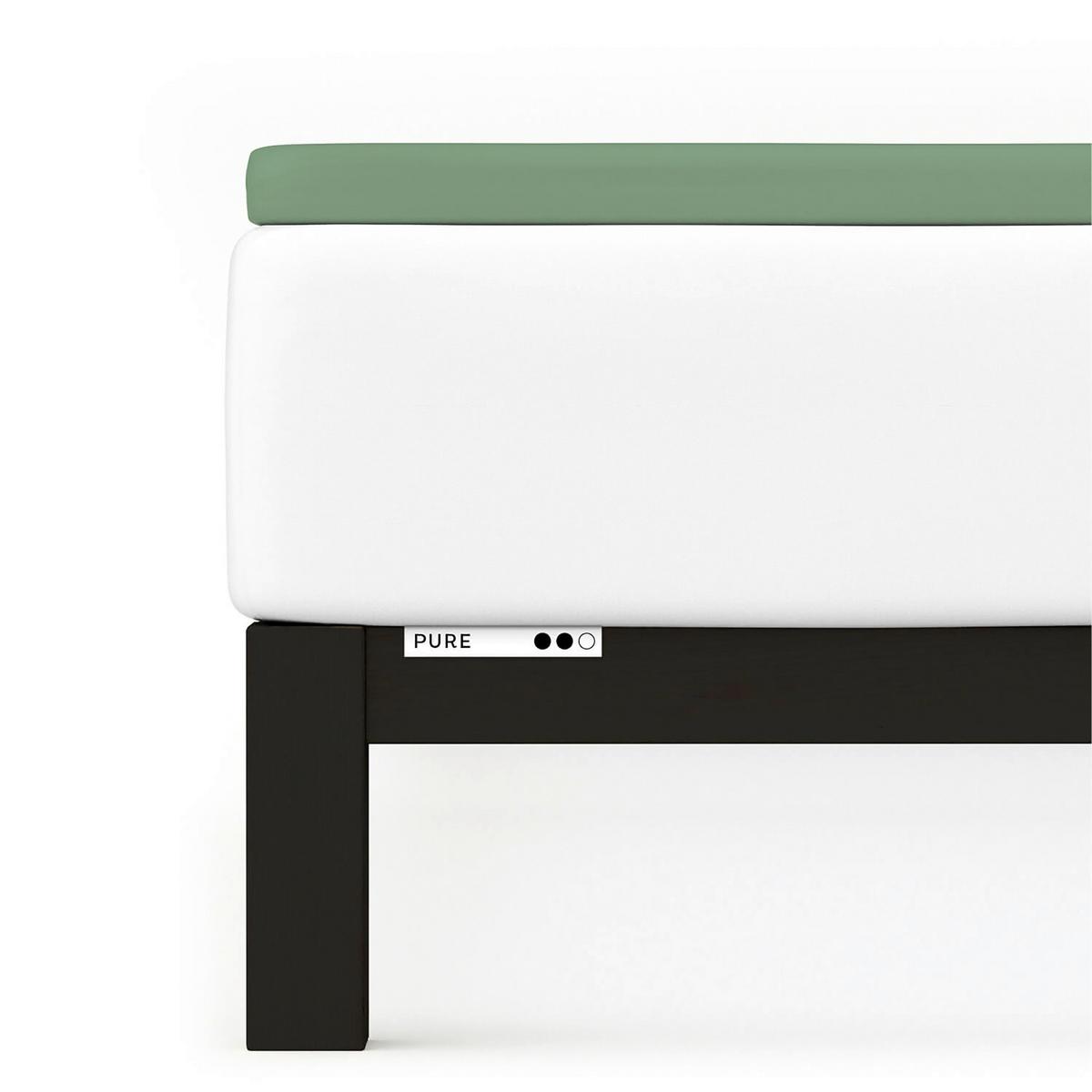 Topper-spannleintuch Pure Topper - Grün, Basics, Textil (120-130/200-220cm) - Schlafgut