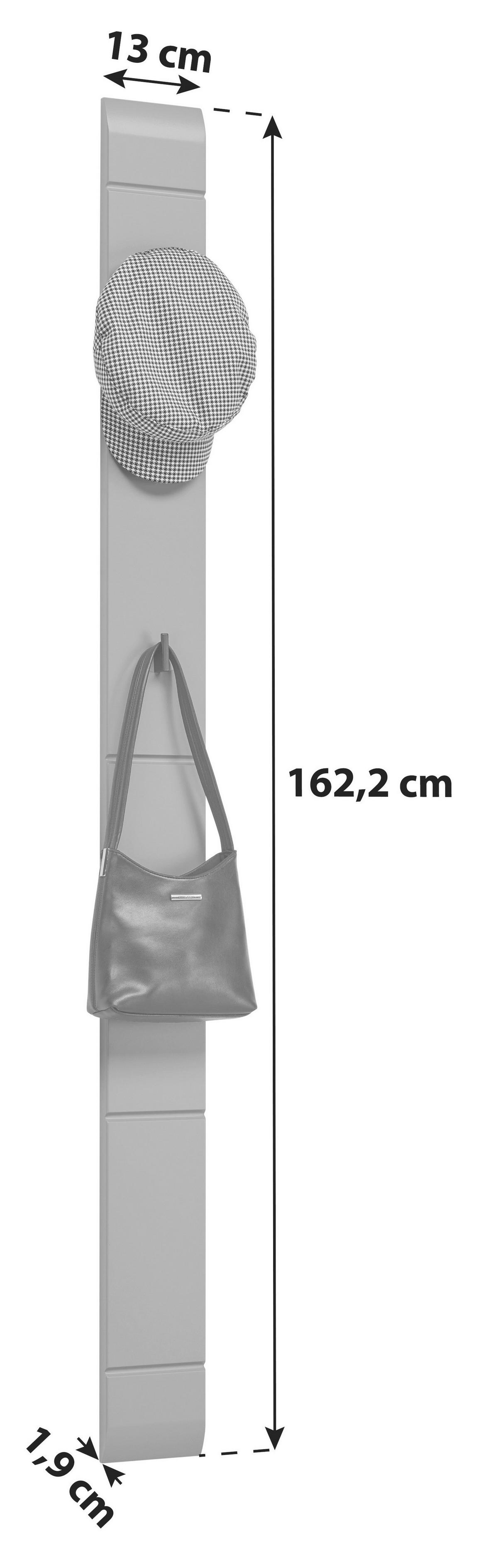 Garderobenpaneel Auris Eiche Dekor B: 13 cm Mit 2 Haken - Eichefarben/Grau, MODERN (13/162,2/1,9cm) - Luca Bessoni