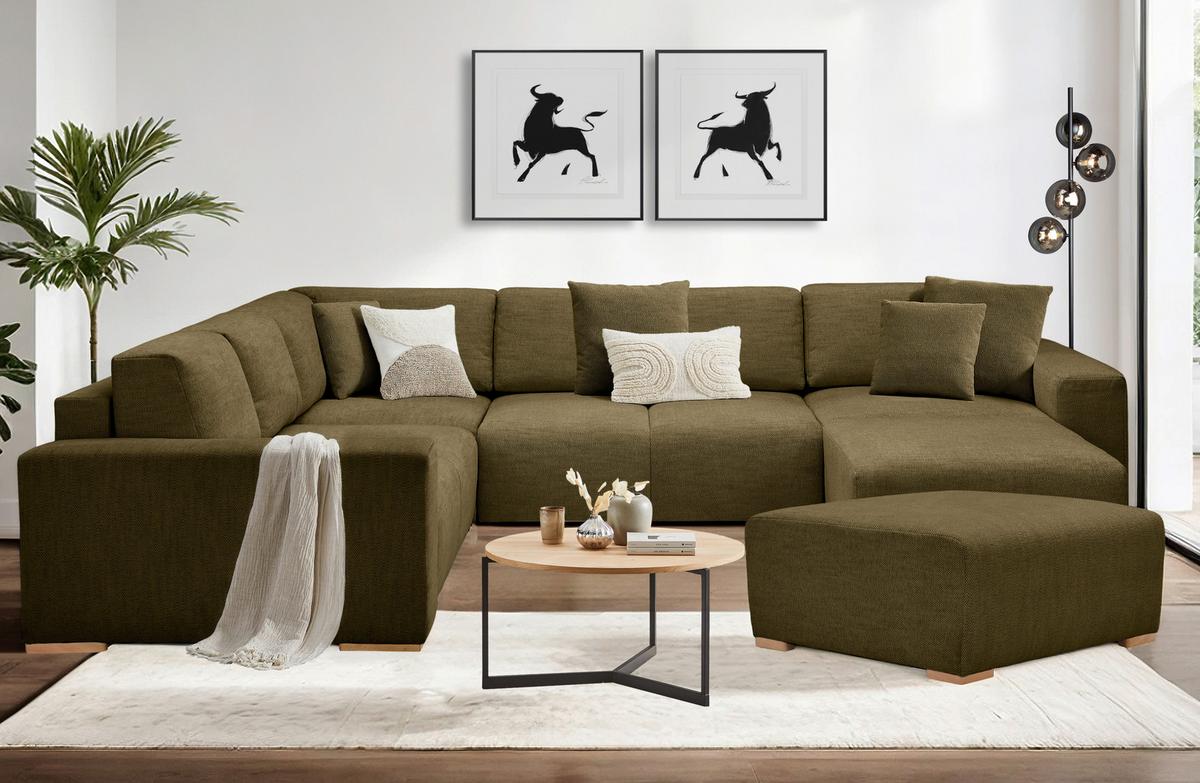 Zierkissenset Vouge Beige, 4 Stück, B: 42 Cm - Grün, KONVENTIONELL, Textil (42/53/42/53cm) - Livetastic