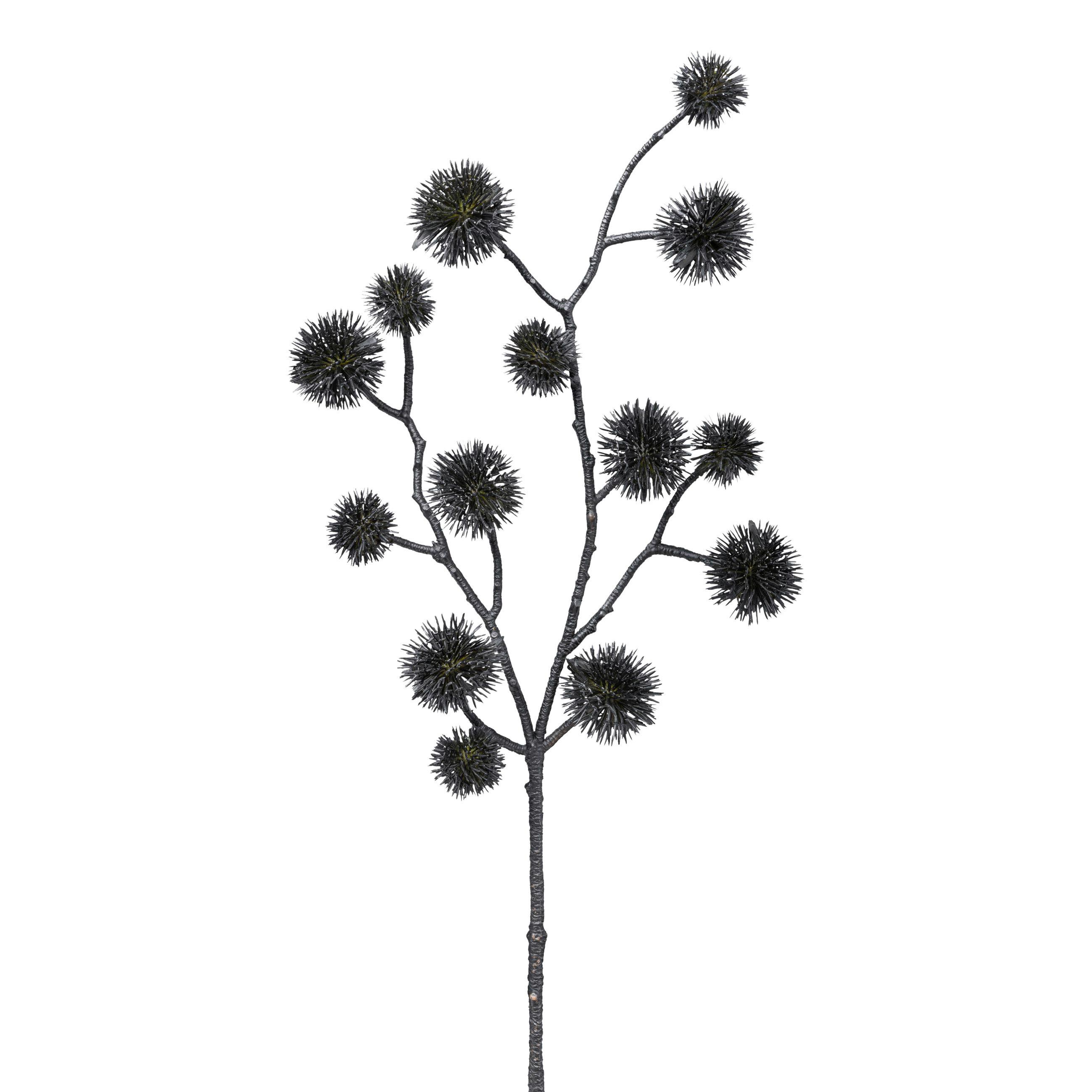UMĚLÁ KVĚTINA VĚTEV BODLÁKU - černá, Lifestyle, plast (52cm) - Modern Living
