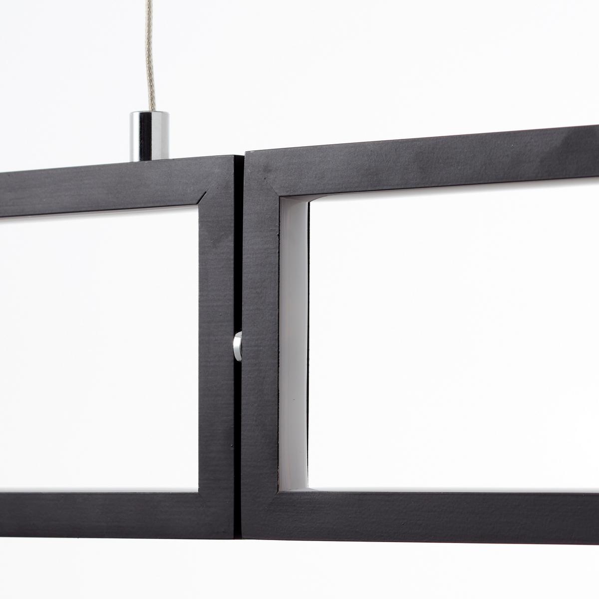 Led-hängeleuchte Ranut H: 120 Cm 3-Flammig - Schwarz, Design, Kunststoff/Metall (80,5/12/120cm) - Brilliant