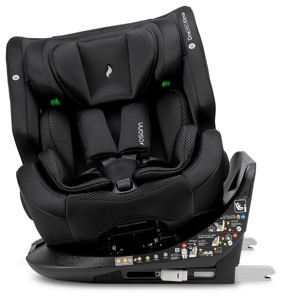 Reboarder-kindersitz One360 Klimax - Schwarz, Basics, Textil (48/43/58cm) - Osann