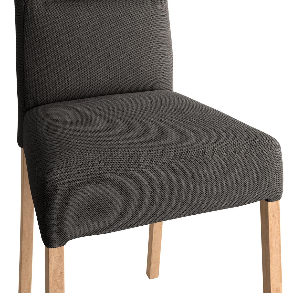 Vierfußstuhl Emma Ii Webstoff Anthrazit, B: 43 Cm - Eichefarben/Anthrazit, KONVENTIONELL, Holz/Textil (43/91/58cm)