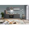 Küchenblock Merle Küchenblock 240 cm - Eichefarben/Grau, Basics, Holzwerkstoff (240cm) - Respekta