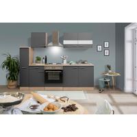 Küchenblock Merle Küchenblock 240 cm - Eichefarben/Grau, Basics, Holzwerkstoff (240cm) - Respekta