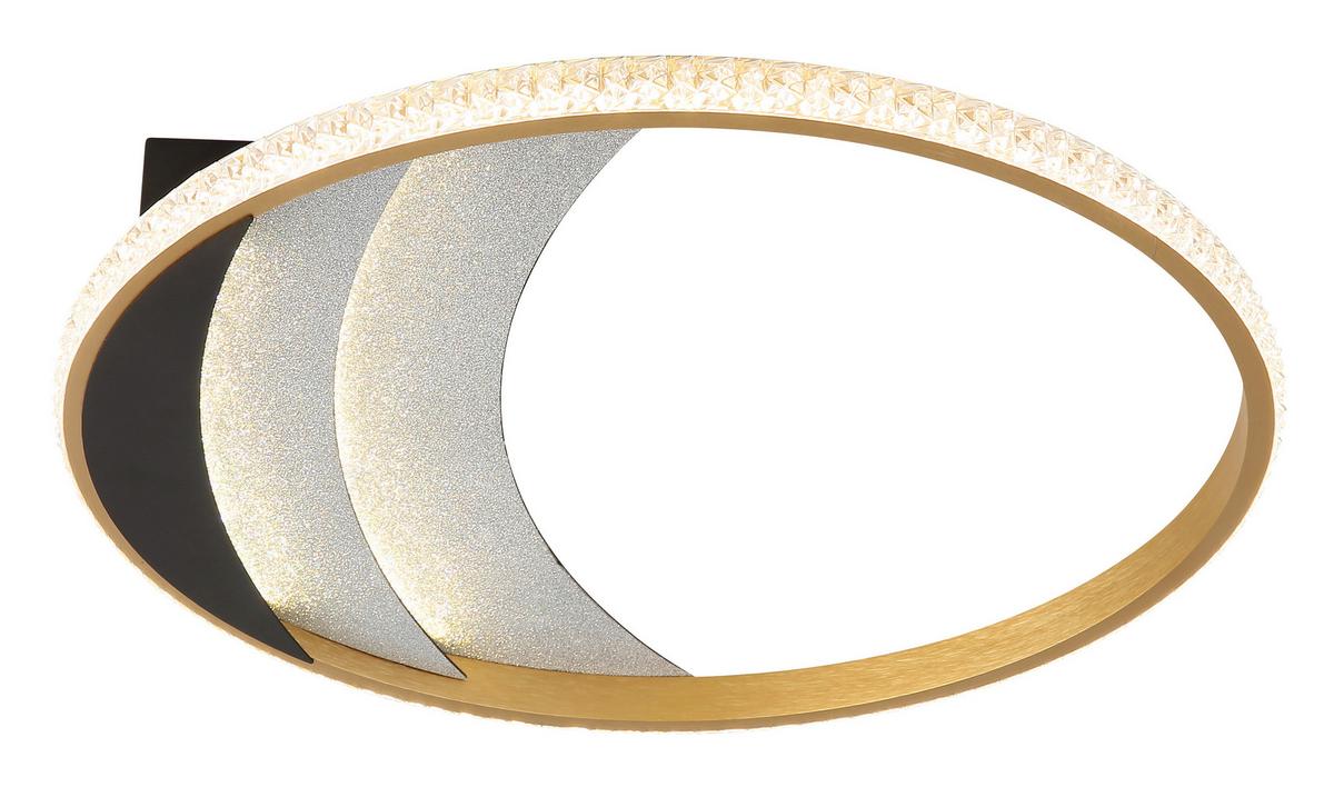 LED-Deckenleuchte 3000/4000/6000k - Klar/Chromfarben, Design, Kunststoff/Metall (41/6cm) - Globo