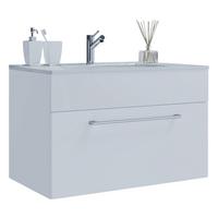 Waschtischkombi Badinos Weiß B: 80 Cm - Weiß, MODERN, Keramik/Holzwerkstoff (80cm) - MID.YOU