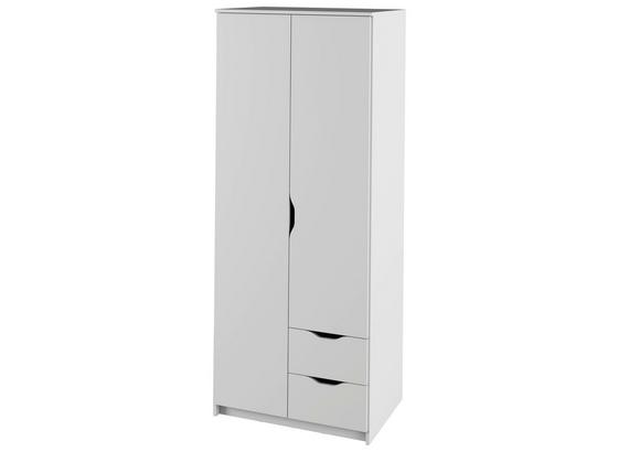 Drehtürenschrank grifflos 78cm Adriana, Weiß Dekor - Weiß, MODERN, Holzwerkstoff (78/195/55cm) Drehtürenschrank grifflos 78cm Adriana, Weiß Dekor - Weiß, MODERN, Holzwerkstoff (78/195/55cm)