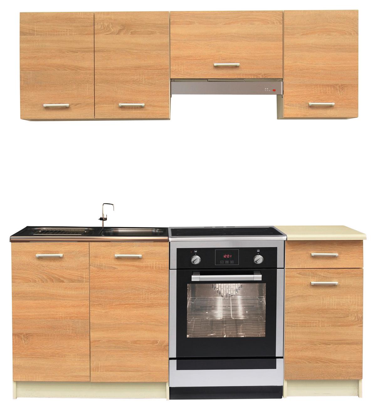 Konyhablokk Katrin  *TOP ÁR* - tölgyfa színű/fehér, Modern (170cm) - Best Price