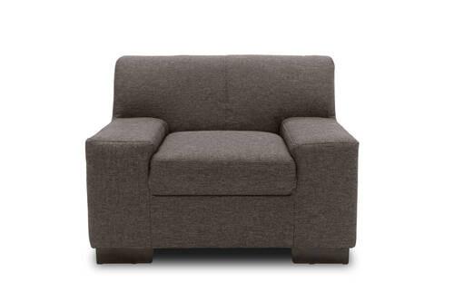 Polstersessel Norma Grau/braun Webstoff - Wengefarben/Graubraun, Design, Textil (101/74/85cm) - MID.YOU