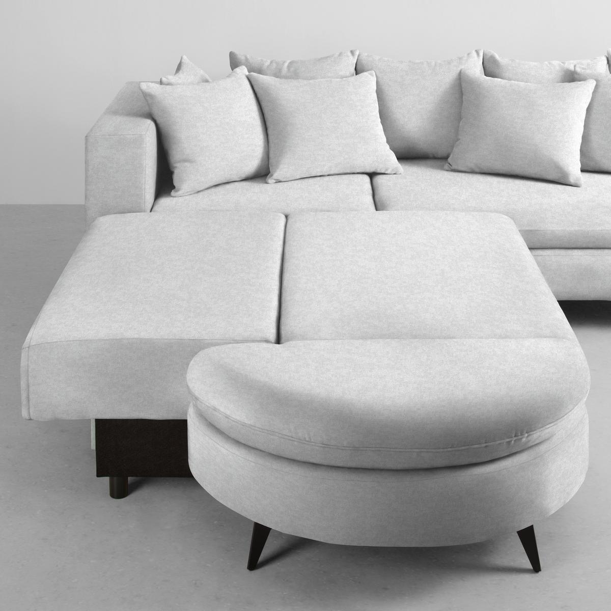 Rohová sedačka AXEL, levá, stříbrná žinylka - barvy stříbra/černá, Moderní, kov/textil (250/291cm) - Mömax