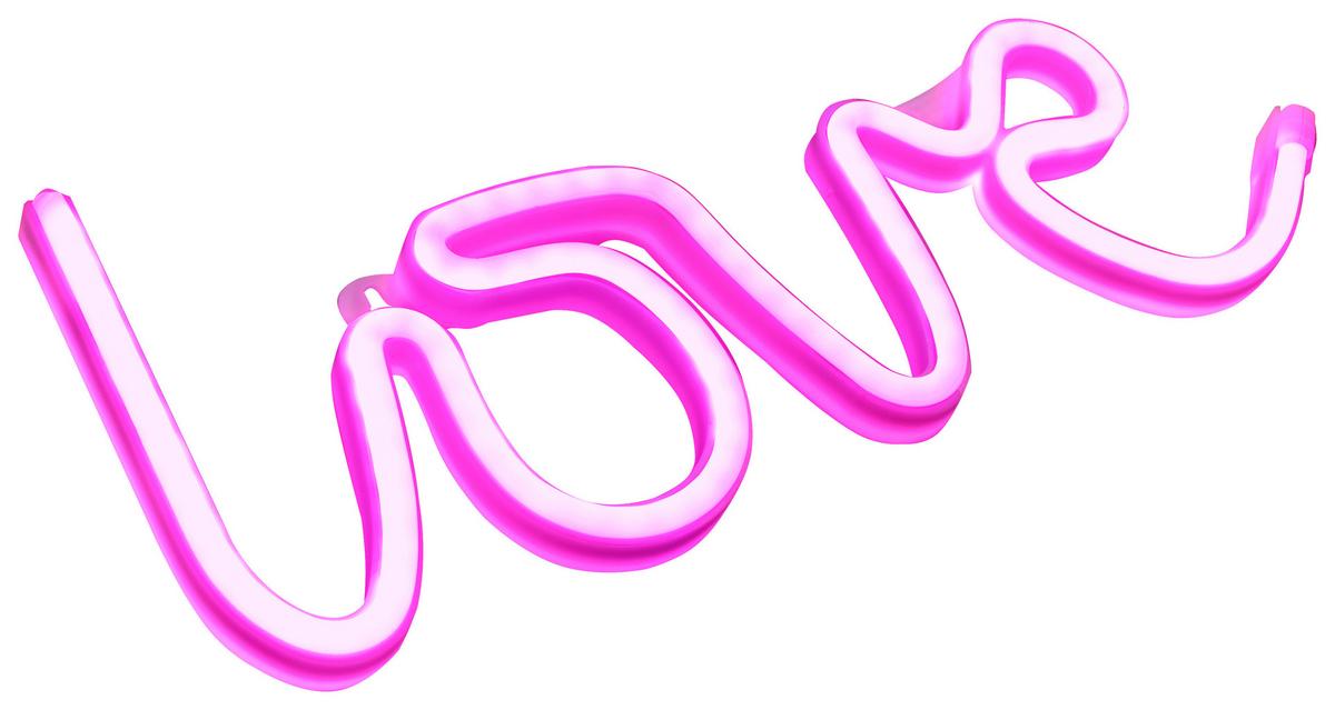 Led-wandleuchte Neon-love 1-Flammig - Basics, Kunststoff/Metall (34,3/2/12,2cm)