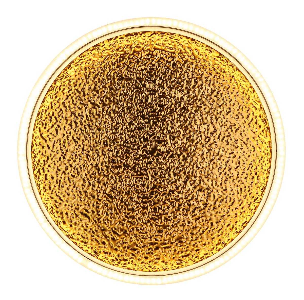 Led-deckenleuchte Hedi Schwarz Weiß Goldfarben D:40cm - Goldfarben/Schwarz, Design, Kunststoff/Metall (40/8cm) - Globo