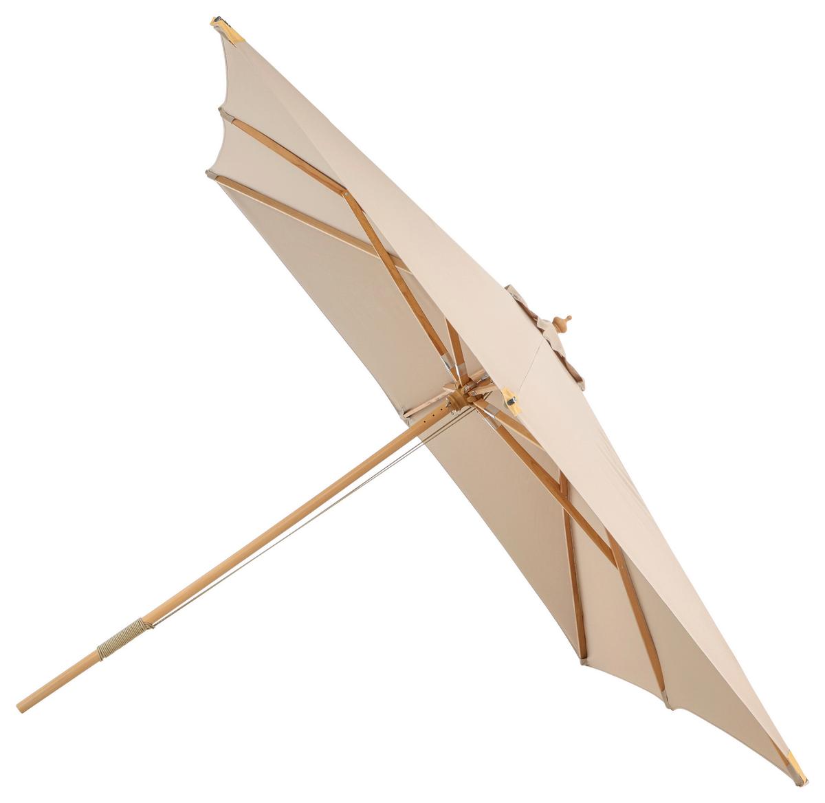 Sonnenschirm Naxos - Hellbraun, KONVENTIONELL (300/262/300cm) - Gardenson