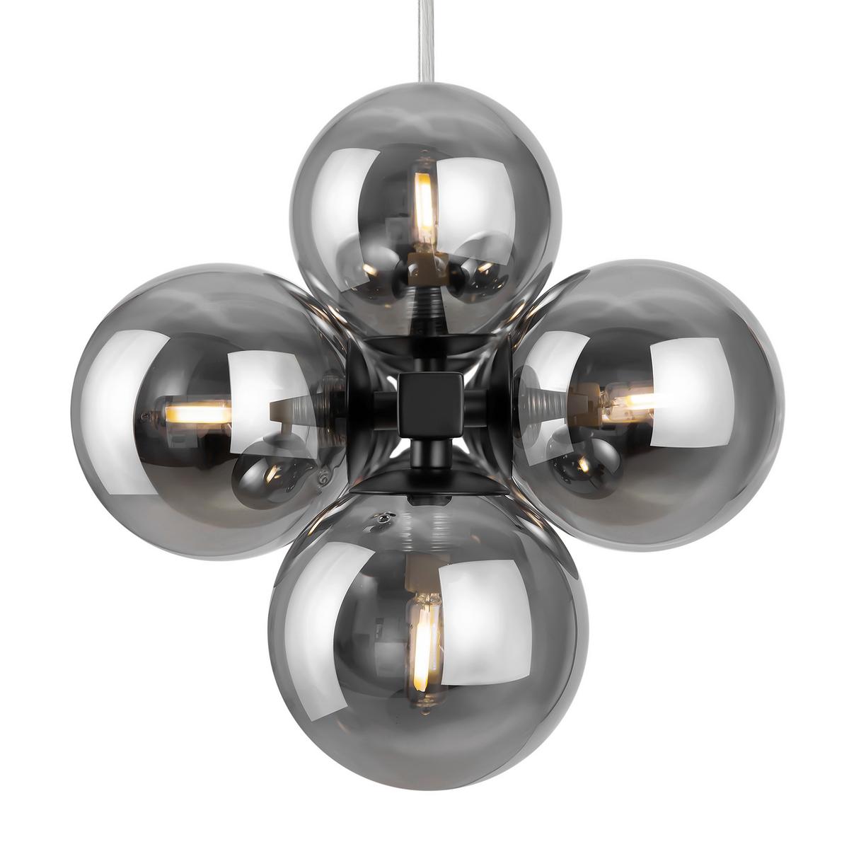 Pendelleuchte Dallas - Schwarz, Trend, Glas/Metall (23,8/22,8/123,5cm) - MAYTONI