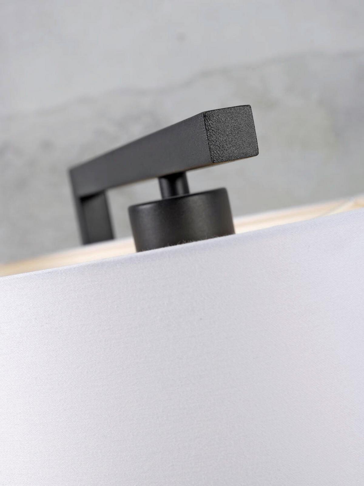 Stehlampe Boston Schwarz/ Dunkelbeige 1-Flammig - Beige/Schwarz, Basics, Textil/Metall (35/160cm) - It's about Romi