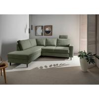 Eckschlafsofa Passione Mintgrün S: 200x242 Cm - Schwarz/Mintgrün, MODERN, Textil (200/242cm) - Livetastic