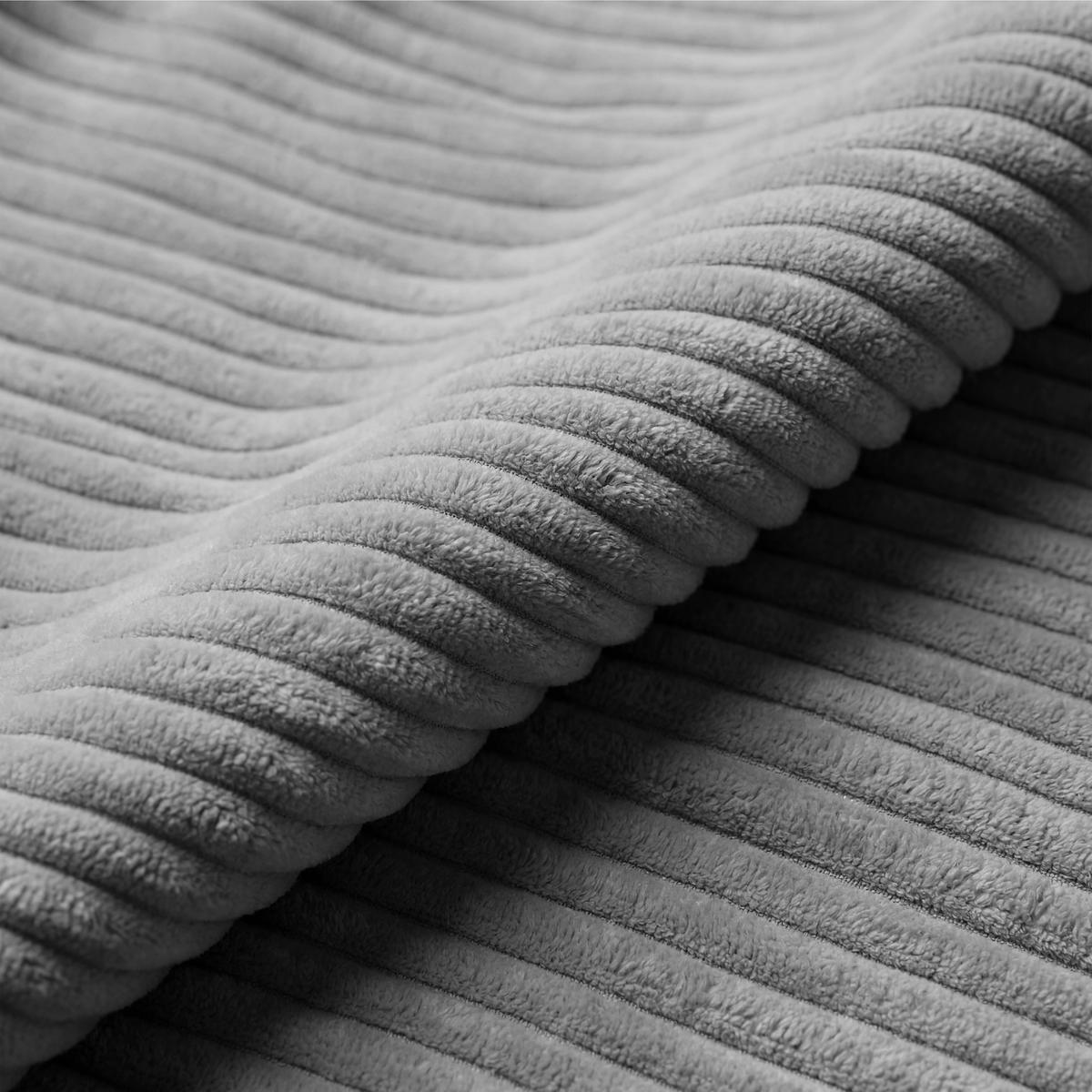 Rohová sedačka PEDRO, pravá, šedý manšestr - šedá/černá, Moderní, textil/plast (300/190cm) - Mömax