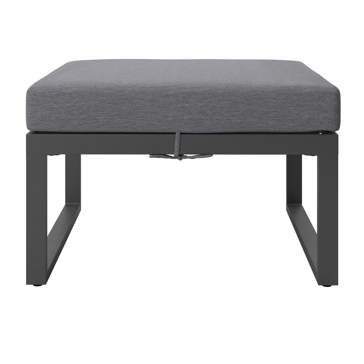 Loungegarnitur Acapulco - Weiß/Grau, MODERN, Holz/Textil (199/69/73cm) - Beldano