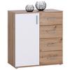 Komód Ina 88/95 Cm - Artisan tölgy/fehér, Modern, faalapú anyag (88,2/94,8/38,3cm)