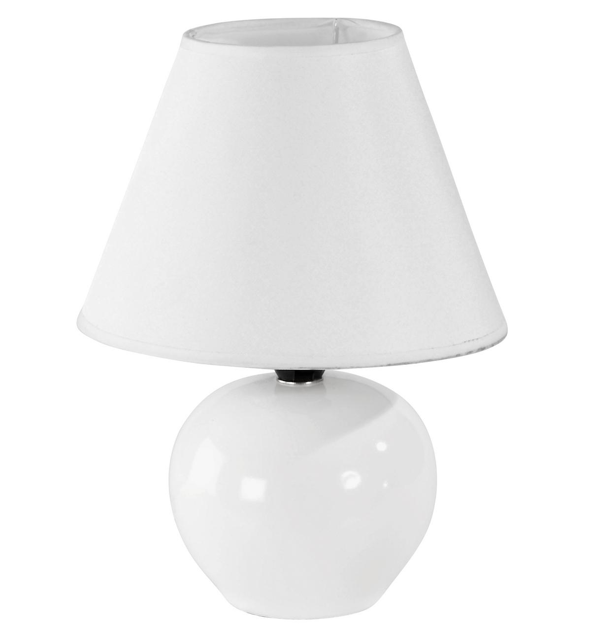 Asztali Lámpa Cindy - krém, Konventionell, textil/kerámia (18/23cm) - James Wood
