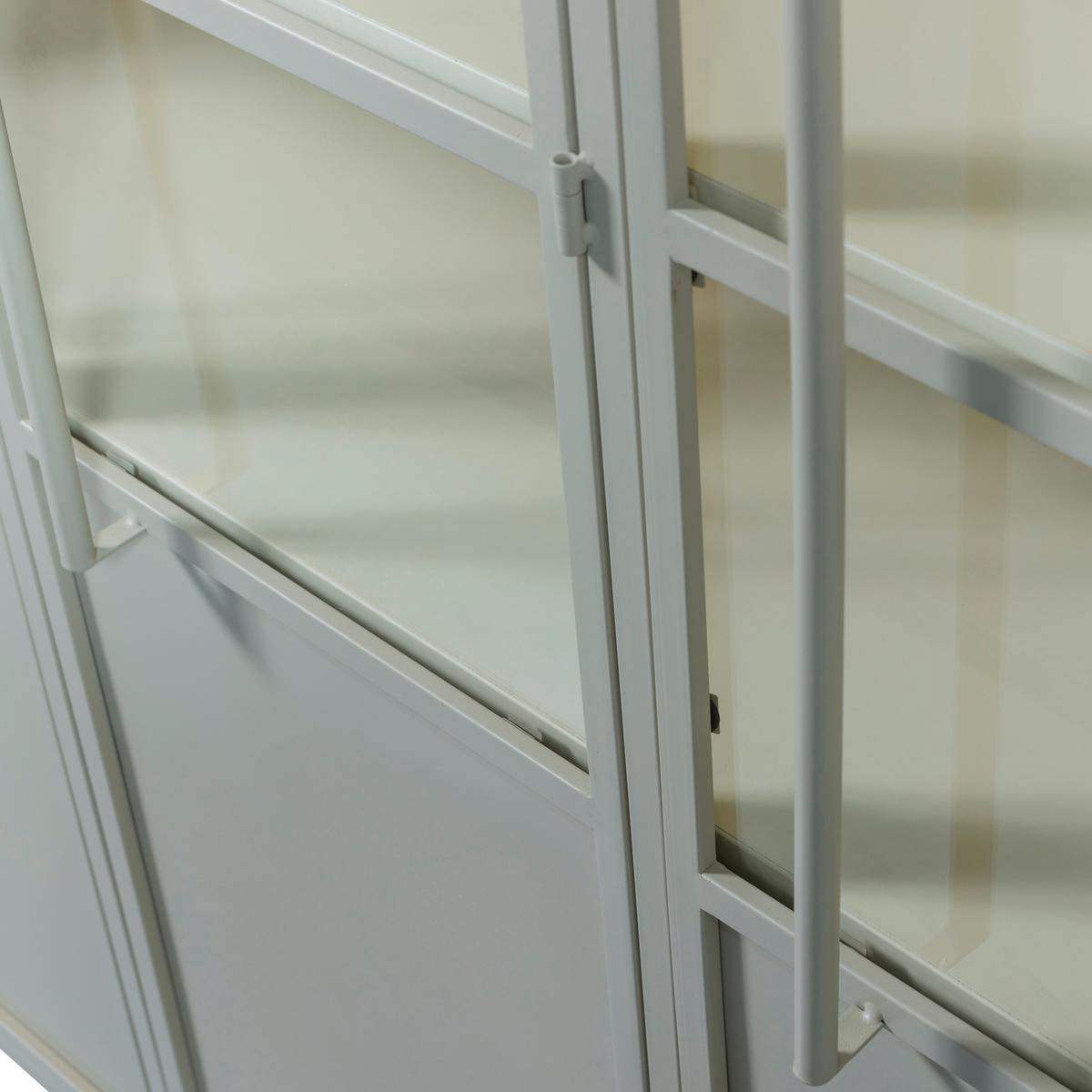 Vitrine Exhibit Sandfarben B: 140 Cm - Sandfarben, Design, Glas/Metall (140/200/40cm) - Livetastic