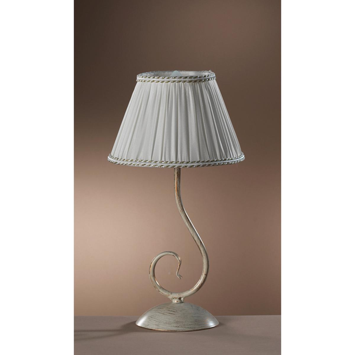 Tischleuchte Vivienne Perlmutt L: 20 cm - Perlmutt/Cappuccino, KONVENTIONELL, Kunststoff/Textil (20/20/40cm)