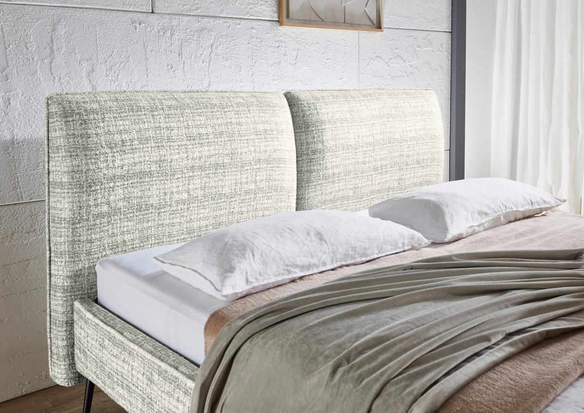 Polsterbett Infinity Liberty Hellgrau 180x200cm - Hellgrau/Schwarz, MODERN, Textil (180/200cm) - Livetastic