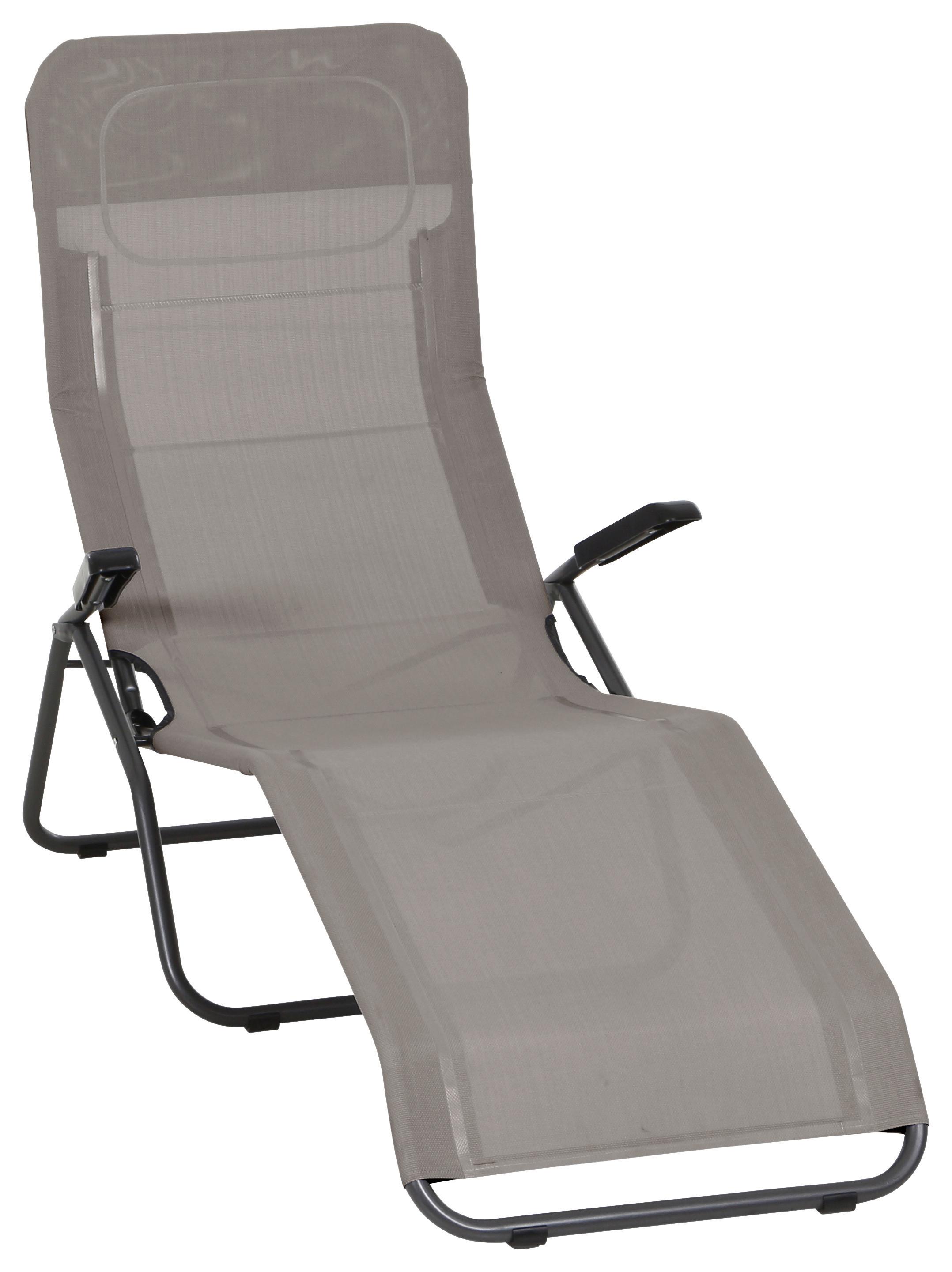 Sonnenliege J40969 Stahl, Klappbar - Taupe/Anthrazit, MODERN, Textil/Metall (72,5/103,5/144cm) - Siena Garden