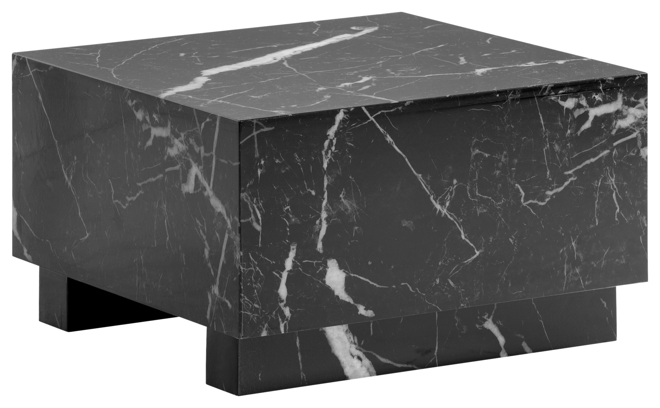 Couchtisch Monobloc Wl6.851 - Schwarz Hochglanz, LIFESTYLE, Holzwerkstoff (60/60/35cm) - Livetastic