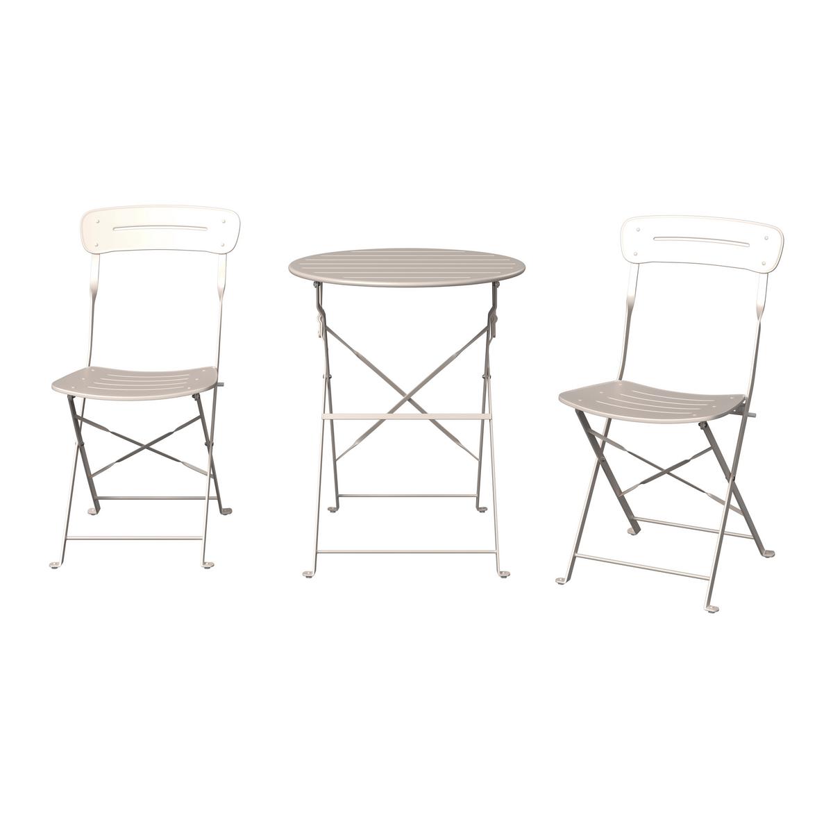 Balkonset Paris *ph* - Beige/Weiß, MODERN, Metall - Beldano