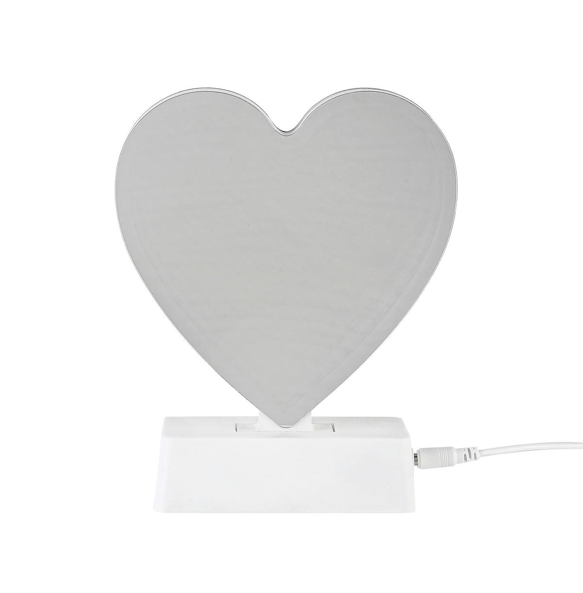DEKORAČNÍ LED SVÍTIDLO HEARTIM - šedá/bílá, Konvenční, plast (4,6/14,5/17,9cm) - Mömax