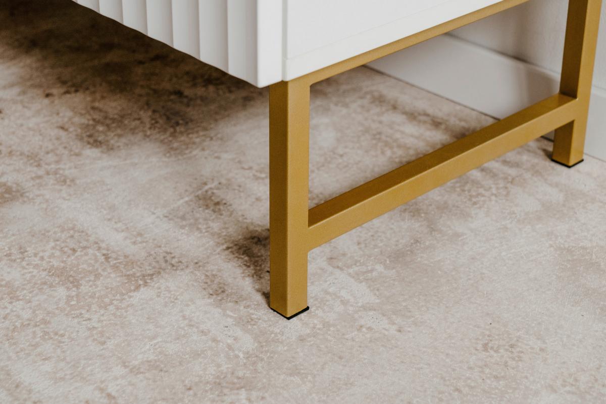 Tv-lowboard Edinburgh B: 179 Cm Weiß - Goldfarben/Weiß, Design, Holzwerkstoff (179/61/41cm) - MID.YOU