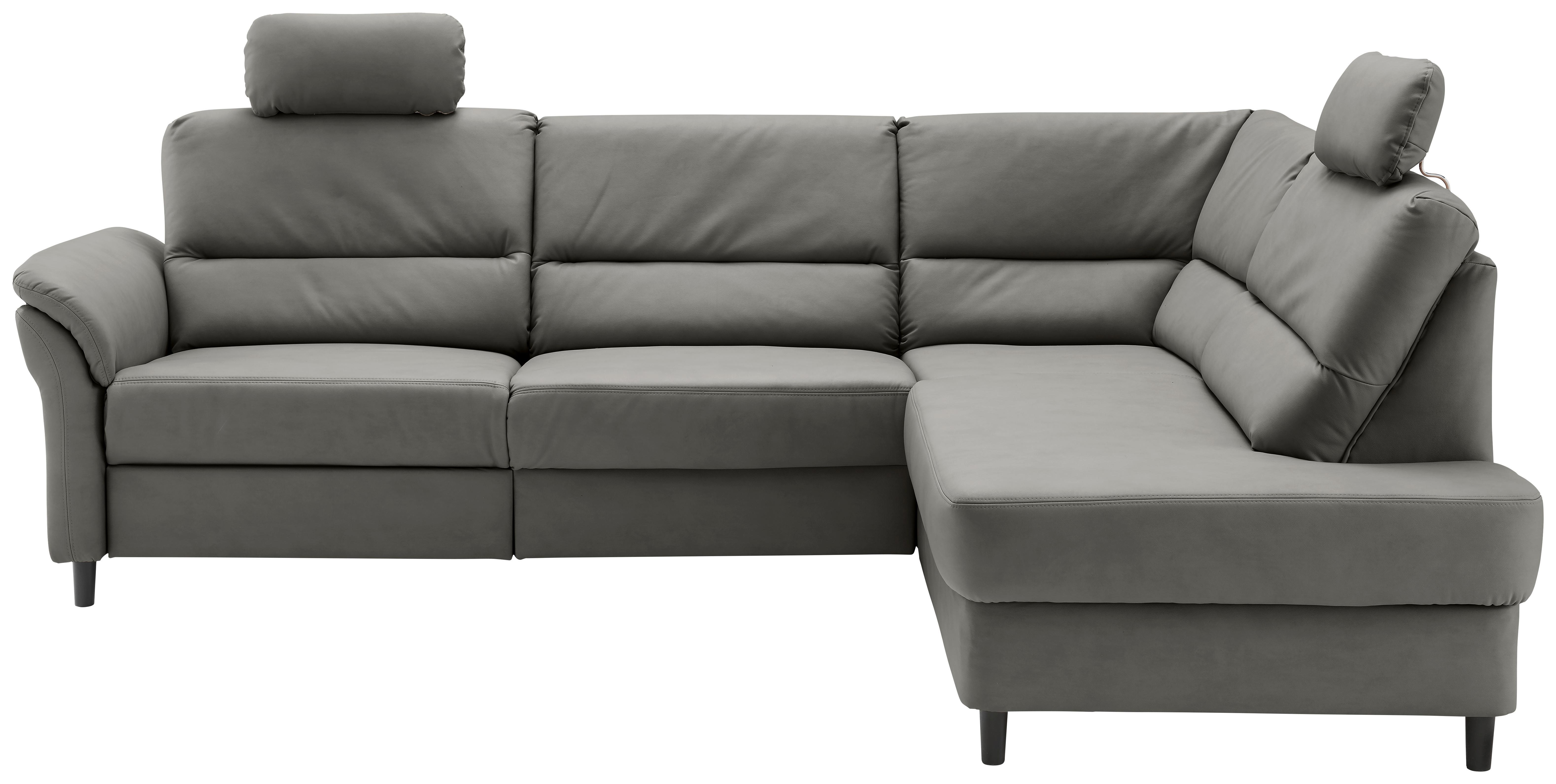 Ecksofa Cavoli, Grau S: 266x190 cm - Schwarz/Grau, MODERN, Textil (266/190cm) - Livetastic