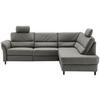 Ecksofa Cavoli, Grau S: 266x190 cm - Schwarz/Grau, MODERN, Textil (266/190cm) - Livetastic