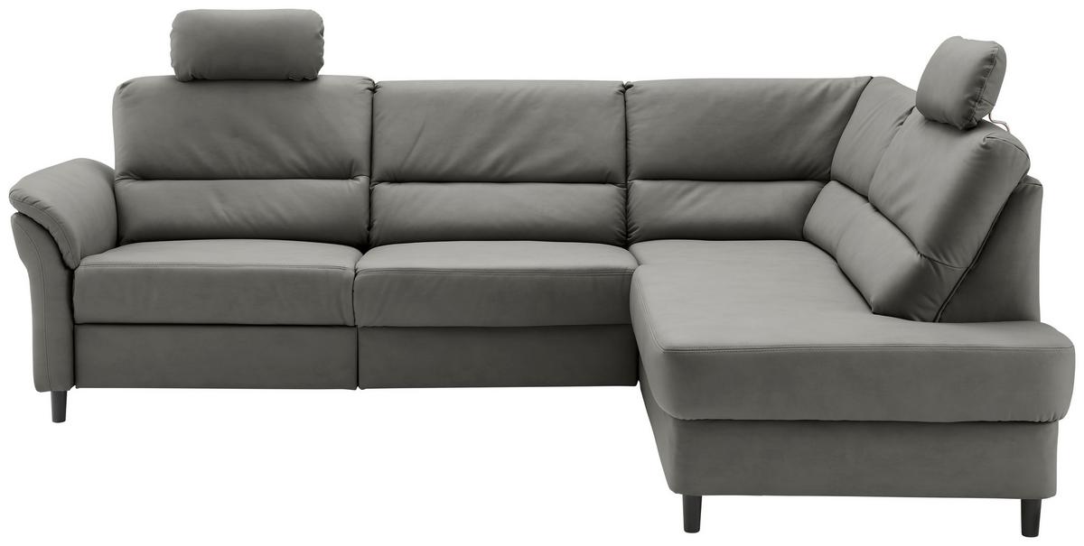 Ecksofa Cavoli, Grau S: 266x190 cm - Schwarz/Grau, MODERN, Textil (266/190cm) - Livetastic