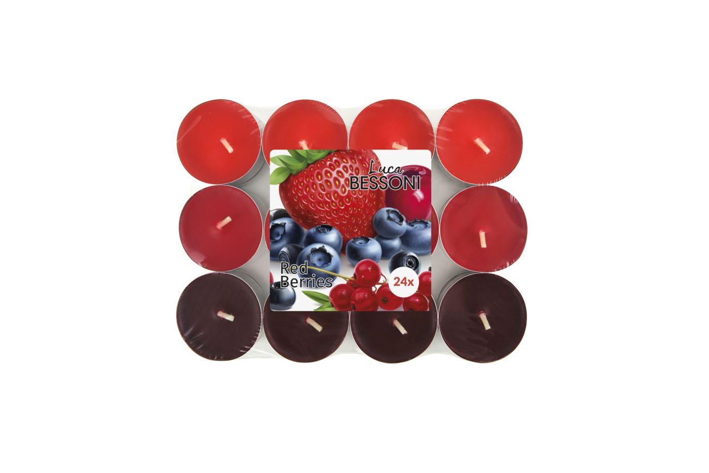Teelichtset Mareike - Rot/Silberfarben, Basics, Naturmaterialien/Textil - Luca Bessoni