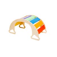 Wippe The Sway Rainbow - Multicolor/Naturfarben, Basics, Holz (40/75/37cm)