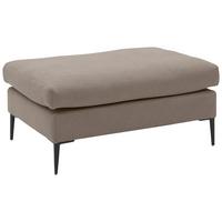 Hocker Aurora II - Taupe/Schwarz, MODERN, Textil (100/43/69cm) - Trendmanufaktur