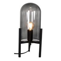 Tischlampe Smokey Grau/Schwarz 2832780-4002 Smokey - Schwarz/Grau, Design, Glas/Metall (14/30cm) - By Rydéns